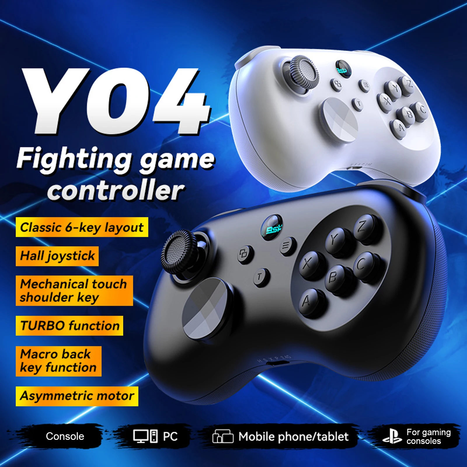 Pc Gaming On Mobile - Hall-Effekt-Joystick-Gaming-Controller Y04 Mobile Fighting Game Controller