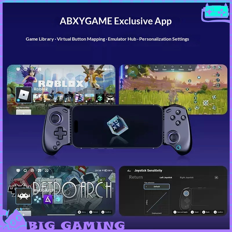 Android Gaming Emulator Pc - Abxylute S8 Lite Teleskopischer USB-C Kabelgebundener