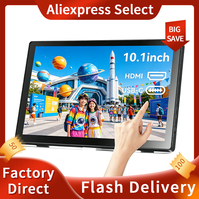 Pc Gaming On Mobile - Kleiner Touchscreen-Monitor, 10,1 Zoll, IPS-Touchscreen-Display, Helligkeit,