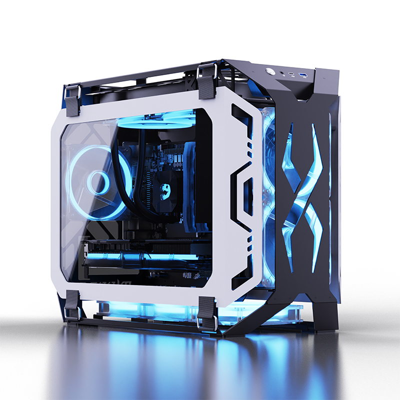 Pc Gaming Case - Lovingcool Neues Design Offenes Gaming-Gehäuse Gehärtetes