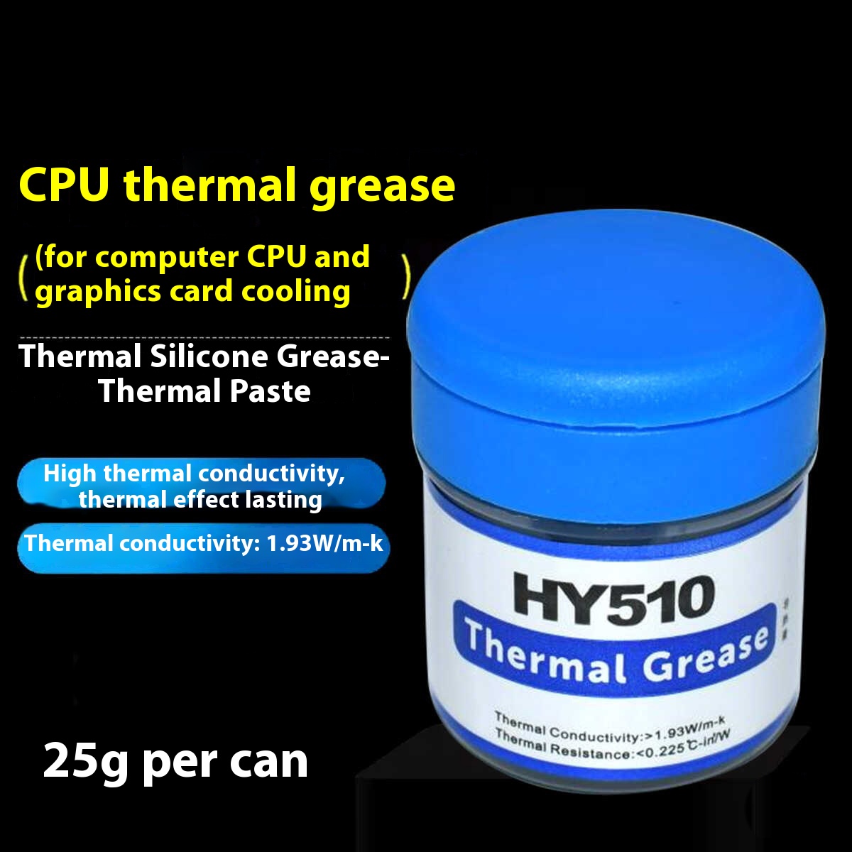Thermal Paste - HY510 Desktop-Computer CPU Wärmeleitpaste Wärmeleitende Silikonpaste