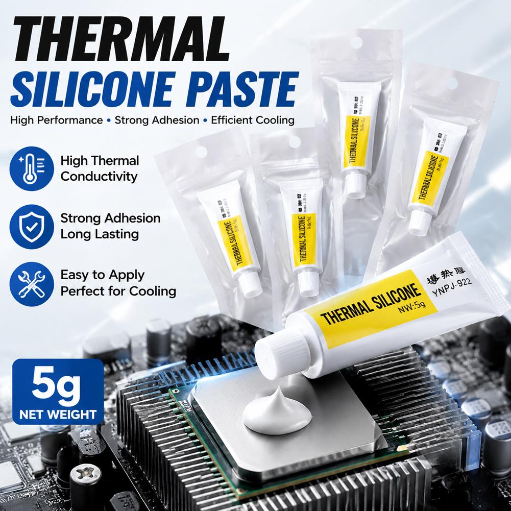 Thermal Paste - 5g Wärmeleitfähiger Kleber, stark haftende Silikonpaste,