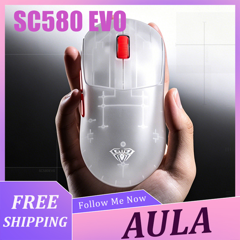 Wireless Gaming Mouse - AULA SC580 EVO Maus, leichte, kabellose