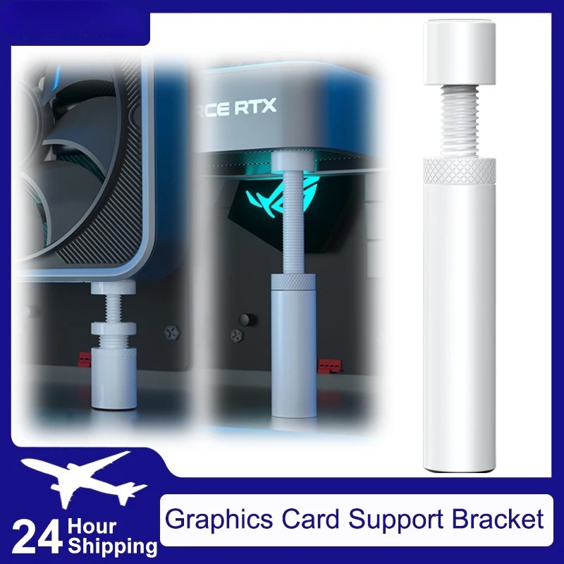 Pc Gaming Case - Aluminium-GPU-Anti-Durchhang-Halterung, verstellbarer 27-120-mm-Grafikkarten-Stützständer, Metallstabilisator für Gaming-PC-Computergehäuse