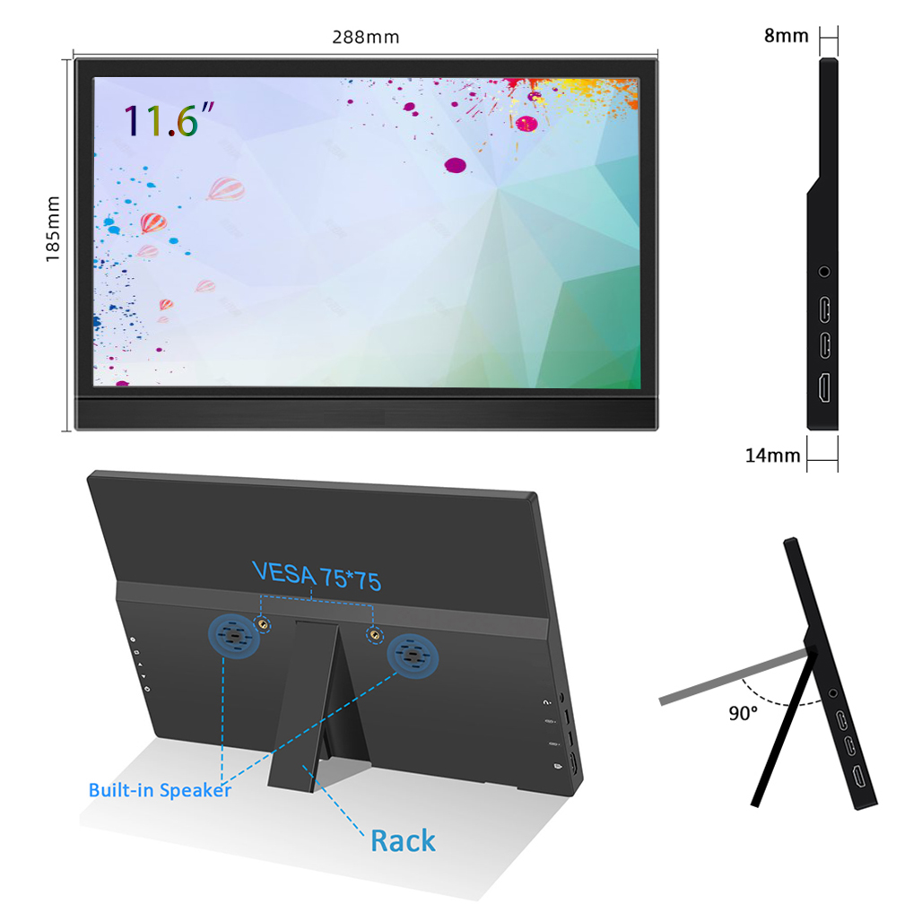 11,6-Zoll tragbarer Monitor un – Pc Gaming On Mobile Bewertung und Preis