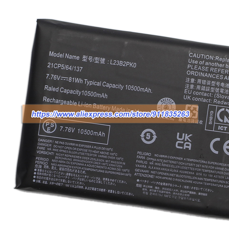 Neue L23B2PK0 Batterie 7,76V 1 – Pc Gaming Lenovo Legion Bewertung und Preis
